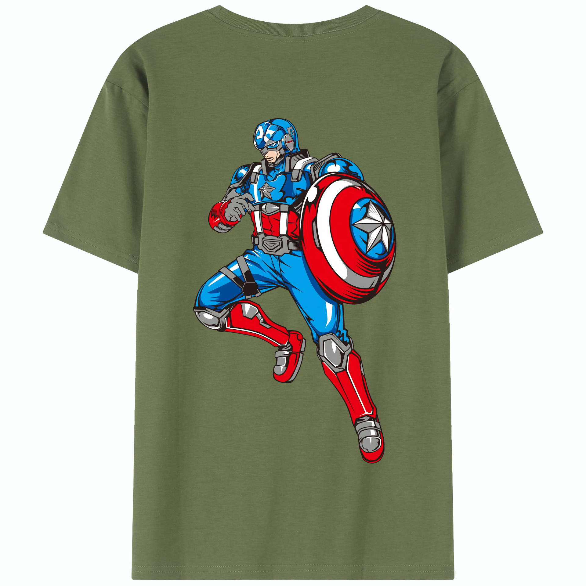 （画像用） アベンジャーズ The Avengers 綿100％半袖Tシャツ（背面プリント）